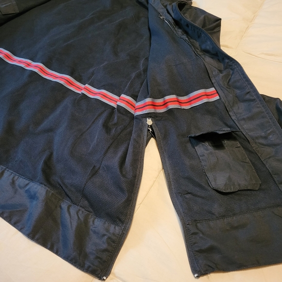 ID wear men's size: extra large zip-up black windbreaker jacket 100% polyester - Picture 14 of 16